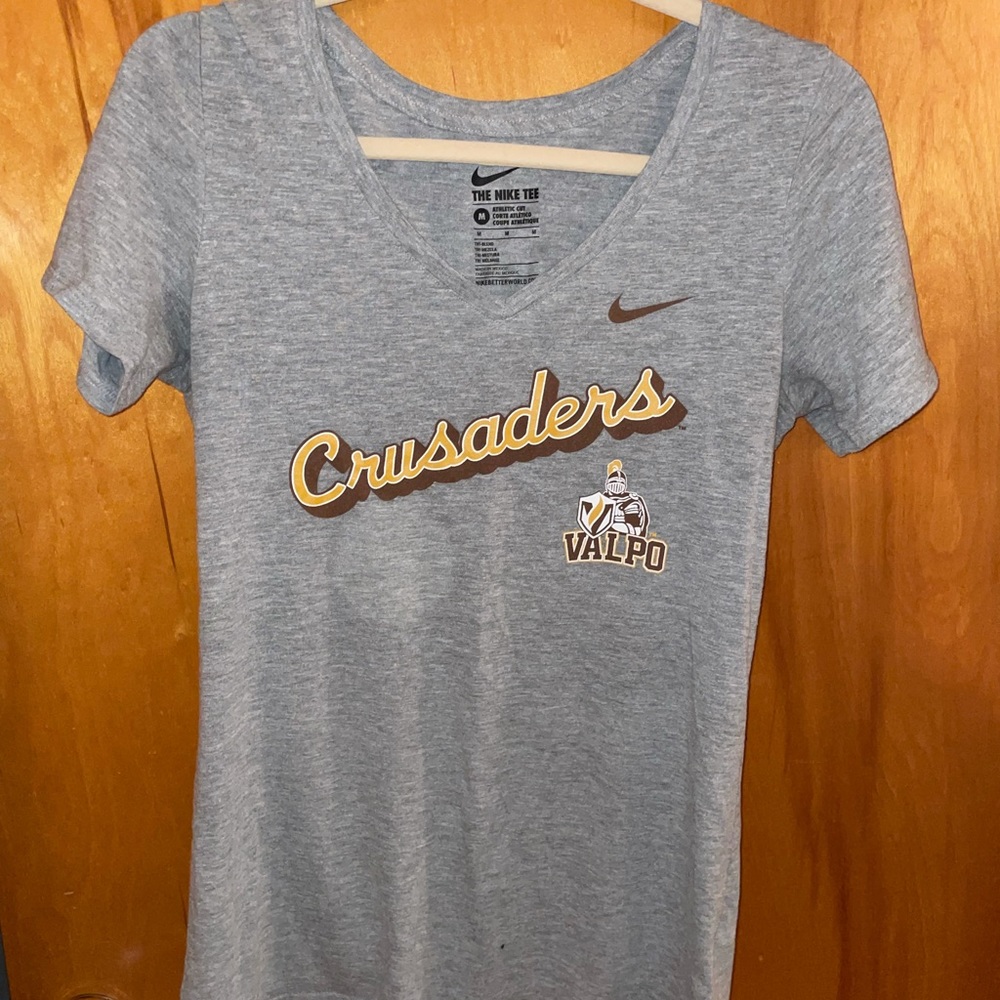 Gray Nike Valparaiso Crusaders V Neck Top